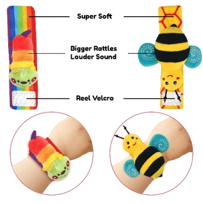 Infinno Baby Wrist Rattle Socks and Foot Finder Set