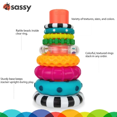 Sassy Stacks of Circles Stacking Ring STEM Learning Toy