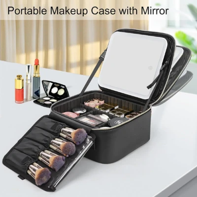 Relavel Travel Makeup Bag With LED Mirror