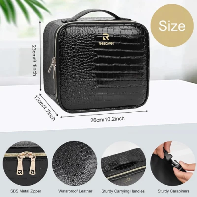 Professional Travel Cosmetic Bag with Removable Partitions